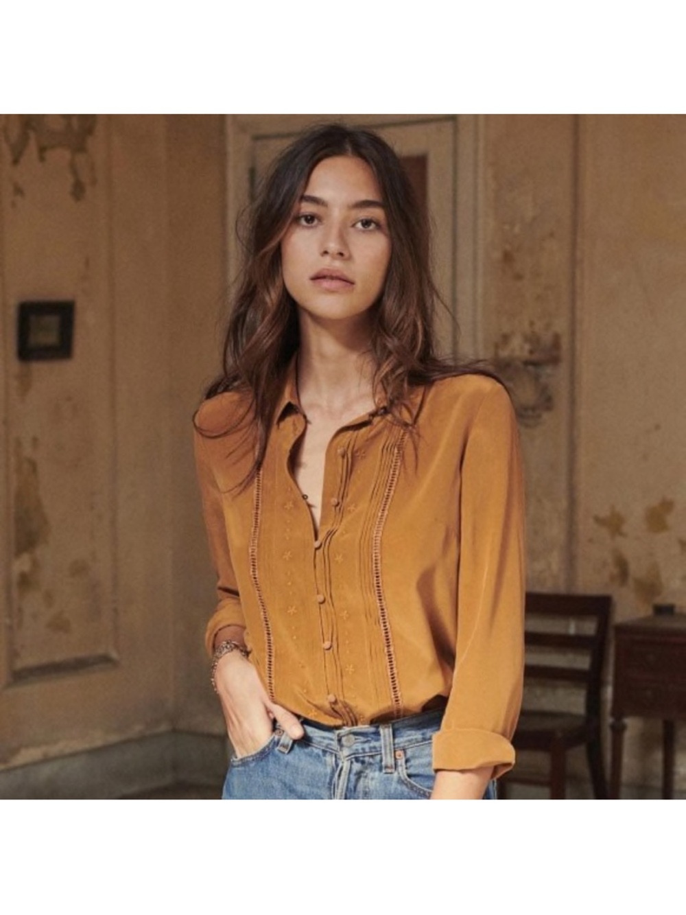Sezane Joda Silk Blouse